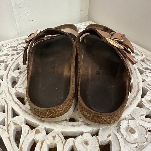 Birkenstock Birkenstock Arizona Metallic Leather Sandals- Flawed - Picture 4 of 6